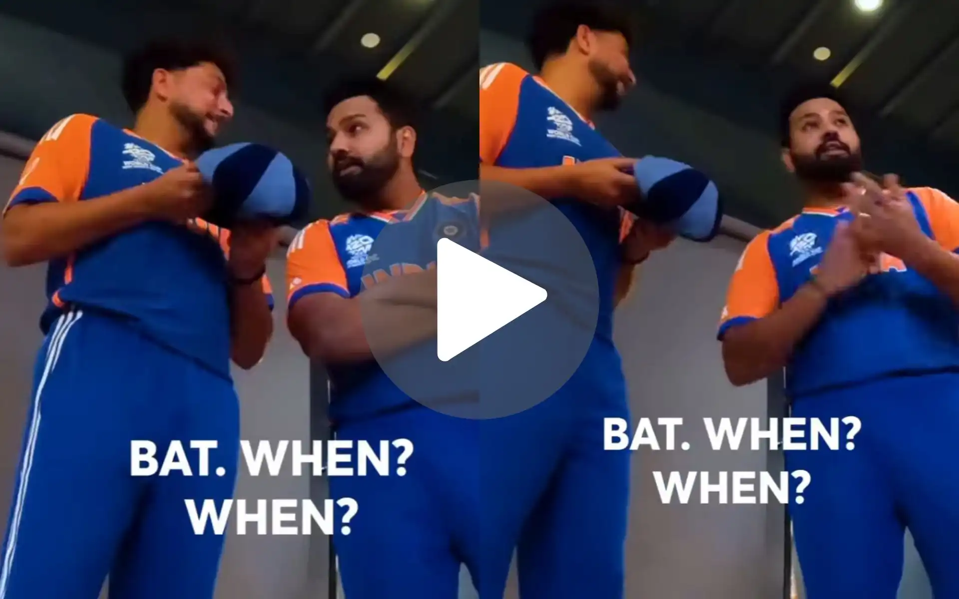 [Watch] ‘Bat… When?’ Rohit Sharma Hilariously Interrupts Kuldeep Yadav's Serious Speech